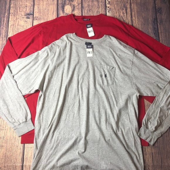 Polo Ralph Lauren Other - Polo Ralph Lauren Vintage Red and Gray LS LOT NEW
